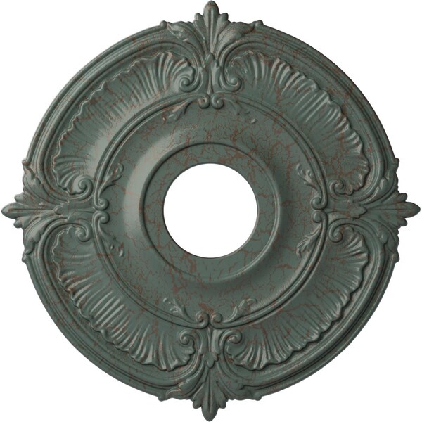 Ekena Millwork Attica Ceiling Medallion (Fits Canopies up to 5"), 18"OD x 4"ID x 5/8"P, Cloud Burst Crackle CM18ATCBC - main
